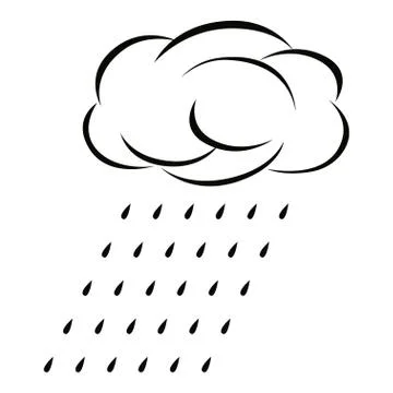 Rain linear icon. Stock Illustration