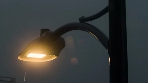 Rain lit by street light Stock Footage 135684878