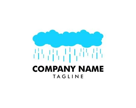 Rain Logo design vector template Stock Illustration