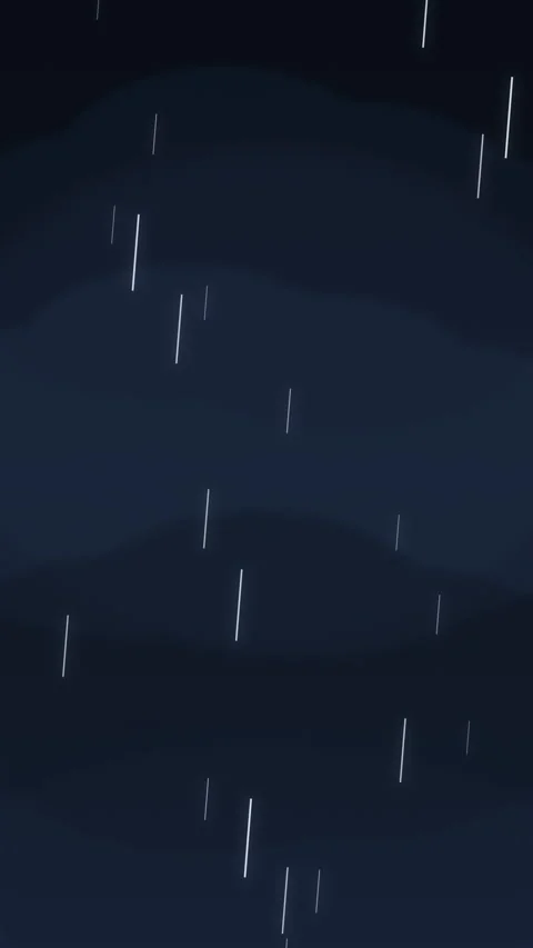 Rain loop animation with dark blue falling drops and moody atmosphere Stock Footage 347062415