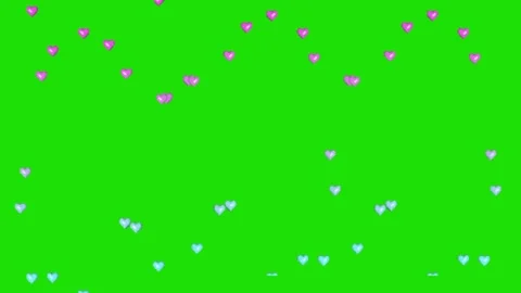 Rain of love on green background Vídeos de archivo 329969811