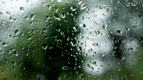 Rain making tracks down window Stock Footage 221584957