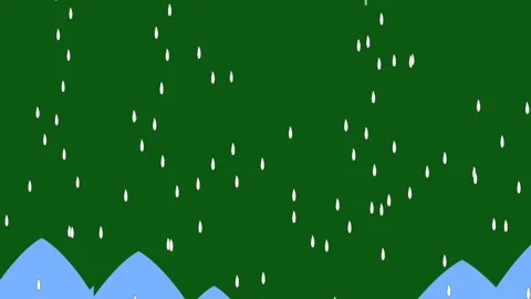 Rain on the mountain animation Video stock 285947530