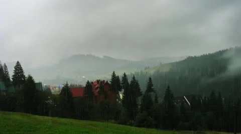 Rain In Mountains Video stock 20442021