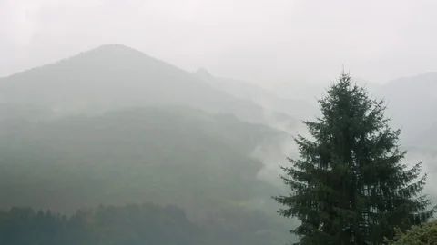 Rain in the mountains Stock Footage 79018092