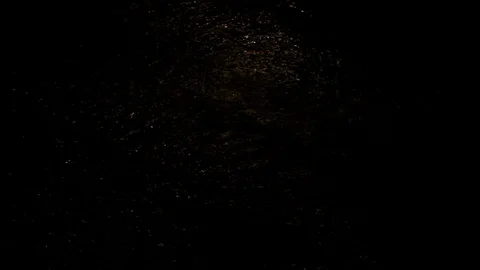 Rain at night drips through the puddles. circles on the water from the drops Stock Footage 112221984