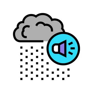 Rain noise color icon vector illustration Stock Illustration