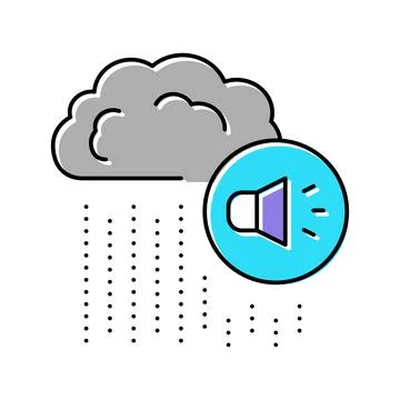 Rain noise color icon vector illustration Illustrazione stock