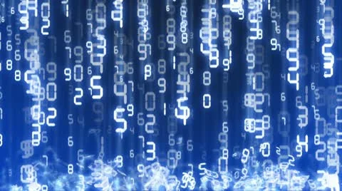 Rain of numbers Video stock 21981407