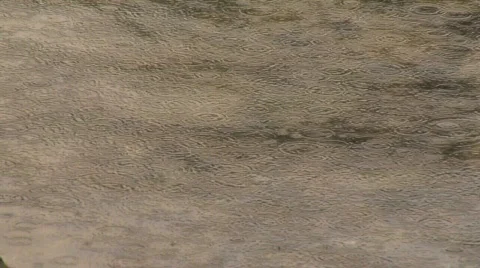 Rain on ocean surface heavy roll focus Stock Footage 156320