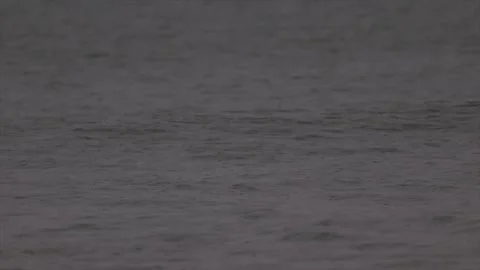 Rain on the ocean water Stock Footage 255183376