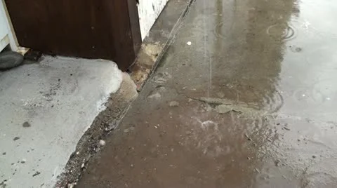 Rain in old house Video stock 11052948