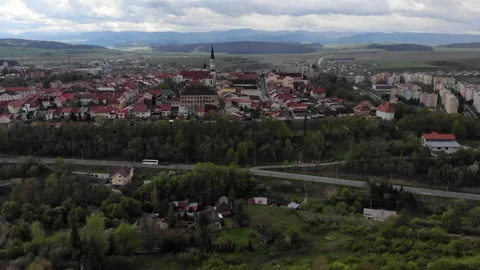 Rain in the old town aerial view Stock Footage 237200110