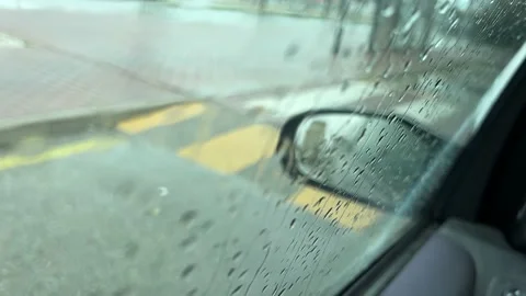 Rain outside the car Stock Footage 228734033