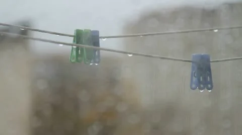 Rain outside Stock Footage 12334623