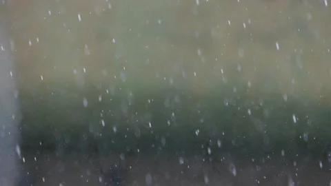 Rain is outside on green background, 스톡 동영상 95684980