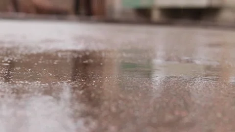 Rain outside. Wet asphalt Stock Footage 236999548