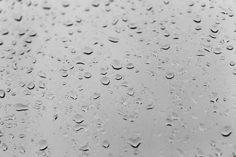 Rain outside the window, drops of rain on the windowpane Photos
