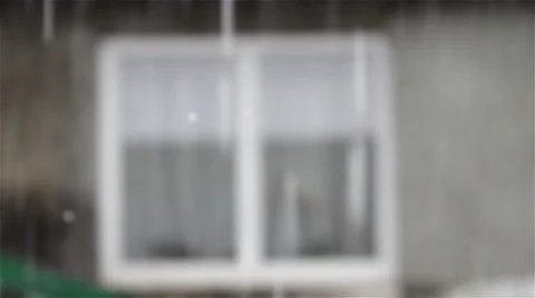 Rain outside the window Stock Footage 51770936