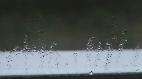 Rain outside the window. Video stock 52925885