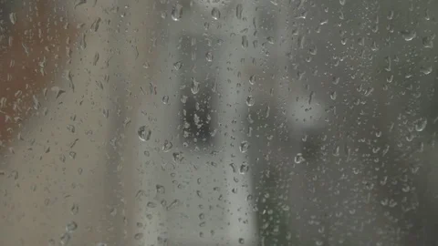 Rain outside the window Video stock 79133250
