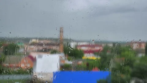 Rain outside the window Stock Footage 132244125