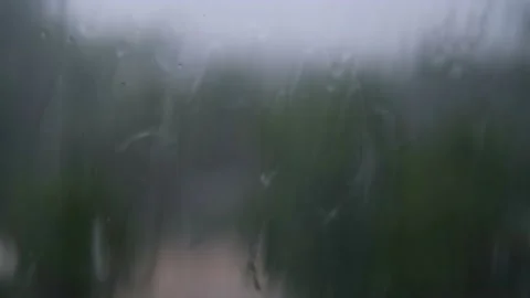 Rain outside the window. Stock Footage 157085179