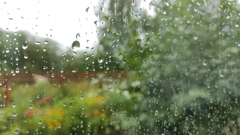 Rain outside the window Full HD 60 FPS Stock-Footage 267613510