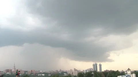 Rain Over The City Stock Footage 7139130