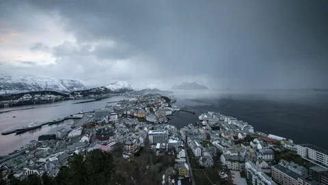 Rain over city Stock Footage 87958718