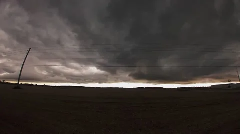 Rain over field Stock Footage 42112159