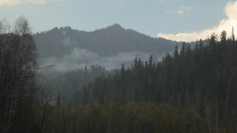 Rain overlooking the mountain Stock Footage 98294900