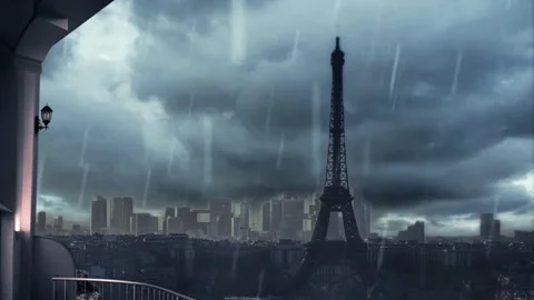 Rain in Paris Stock Footage 236978472