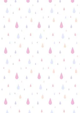 Rain pattern of color falling in isolated background. Stock Illustration