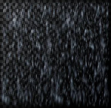 Rain pattern, realistic rain with snow, vector Stock Illustration