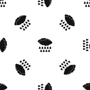Rain pattern seamless black Stock Illustration