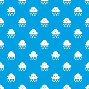 Rain pattern vector seamless blue Illustrazione stock