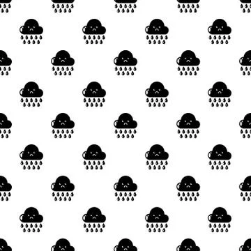 Rain pattern vector seamless Stock Illustration