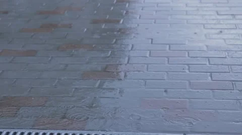 Rain on pavement Video stock 11139255