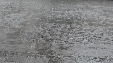Rain on Pavement Plaza Stock Footage 46124999