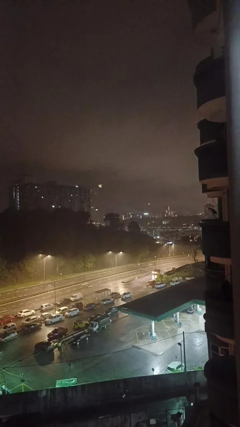Rain in Penang at 04.00 Stock Footage 243033745