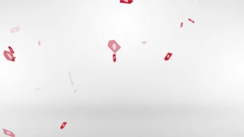 Rain of percentage labels. Stock Footage 95001407