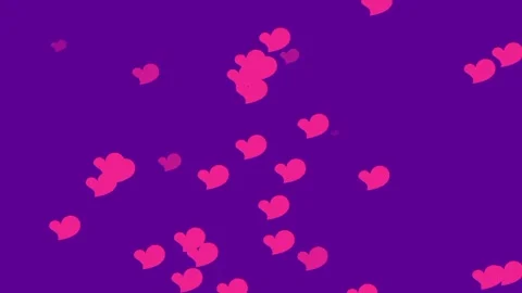 Rain pink love violet screen animation Stock Footage 231285224