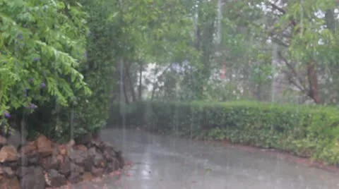 RAIN POURING DOWN Stock Footage 22323824