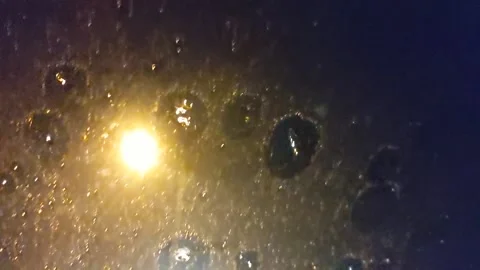 The rain is pouring on the windscreen Stock Footage 147417436