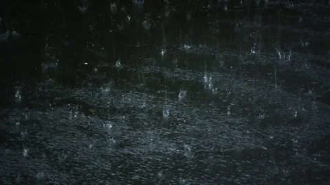 Rain pours down a street Stock-Footage 78563999