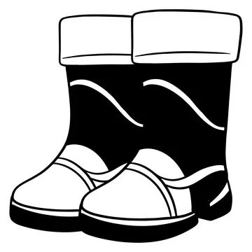 Rain protection. Two rubber boots for walking in puddles and mud. Stock Illustration