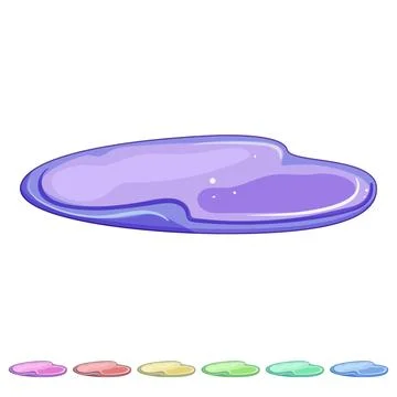 Rain puddle cartoon vector graphic Stock Illustration