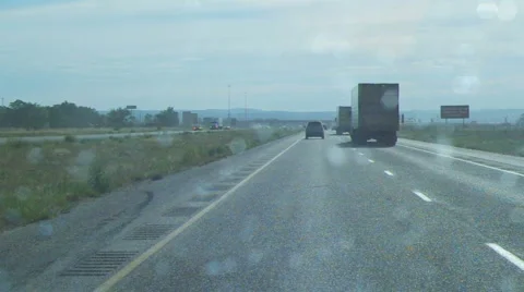 Rain Rack Focus Road Stock Footage 882096