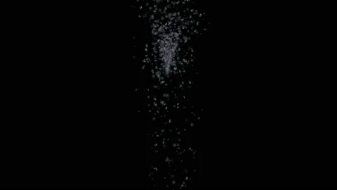 Rain, rain drops, water drops fly, waterfall and fountain, fall on black Stock-Footage 216111892